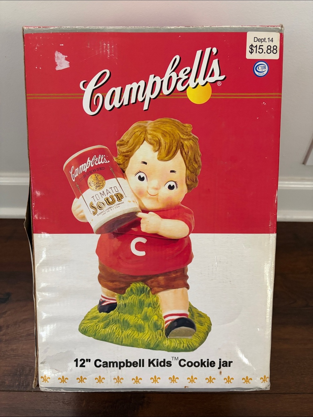 Vintage Collectible Campbell’s Soup Cookie Jar Ceramic Boy Tomato Soup Can 2005 - Picture 4 of 6